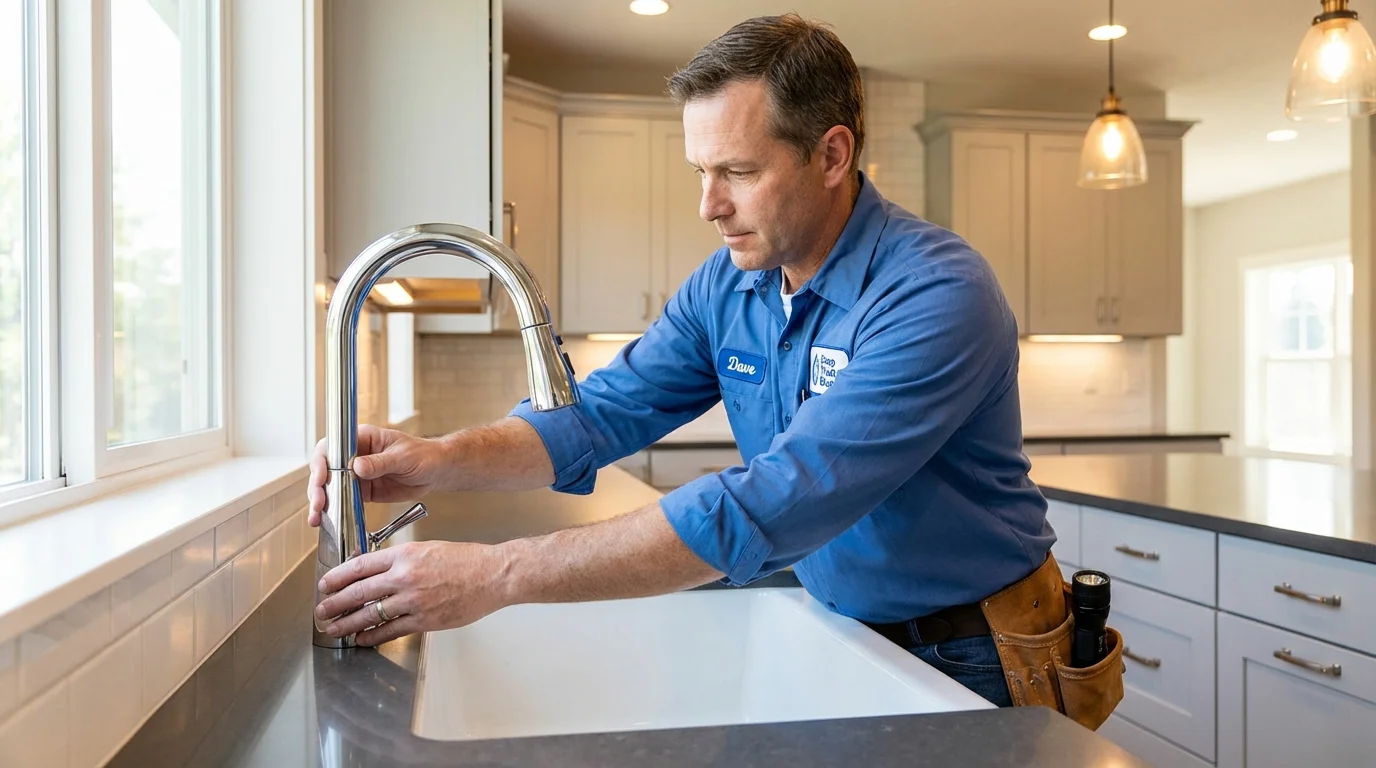 Kitchen faucet installation by Johns Plumbing LLC in Eatonton
